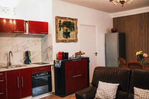 Η κουζίνα ή μικρή κουζίνα στο L'Alouette - Appartement 60m2 PMR +11 φωτογραφίες