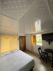 Postel nebo postele na pokoji v ubytování Suite para parejas