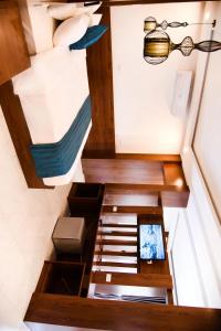 an overhead view of a staircase in a house at Vang Vieng Diamond Resort in Vang Vieng