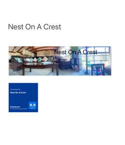 a screenshot of the nest on a crest website at Nest On A Crest in Rye