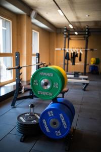 Das Fitnesscenter und/oder die Fitnesseinrichtungen in der Unterkunft DORMERO HoHo Wien