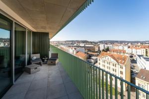 Balkón nebo terasa v ubytování InSady - Studio in Brno-Center