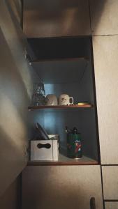 Eldhús eða eldhúskrókur á Olympiades Rooms Litóchoro