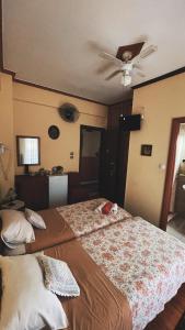 Rúm í herbergi á Olympiades Rooms Litóchoro