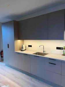 A kitchen or kitchenette at New apartment in the capital region