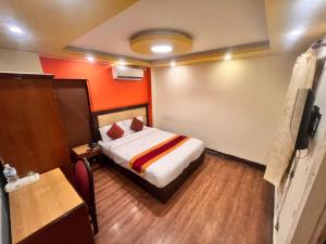 Uma cama ou camas num quarto em Trekkers Home