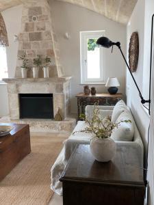 A seating area at Trullo Falco
