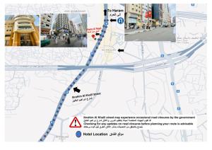 a map of the proposed upgrade to the intersection at Nada Al Majd Hotel in Mecca
