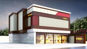 a rendering of a store front w obiekcie POOJA inn w mieście Guruvayur