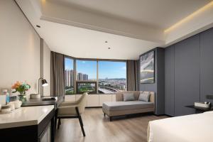 Χώρος καθιστικού στο Atour X Hotel Guangzhou Huangpu Nangang Wanda +48 φωτογραφίες