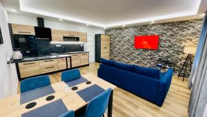 Kuchyň nebo kuchyňský kout v ubytování Apartmány TWINS