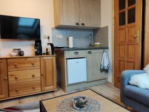 Kuchyňa alebo kuchynka v ubytovaní Apartamenty u drwala