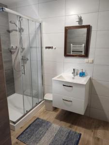 Kúpeľňa v ubytovaní Apartamenty u drwala