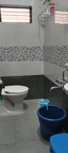 ハンピにあるAshwini home stay hampiのトイレと洗面台付きのバスルーム
