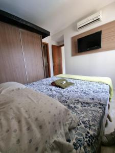 Giường trong phòng chung tại Refúgio Flat Hotel Veredas Rio Quente - HotPark Caldas +48 ảnh