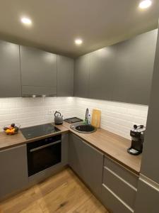 Kuchyňa alebo kuchynka v ubytovaní Great 2-room apartment with working space