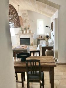 A seating area at Trullo Falco