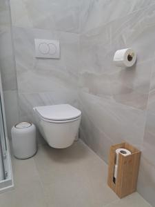 Koupelna v ubytování Salona Lux