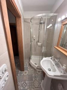 Koupelna v ubytování Apartmány Krumlov