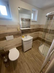 Koupelna v ubytování Apartmány Ferie