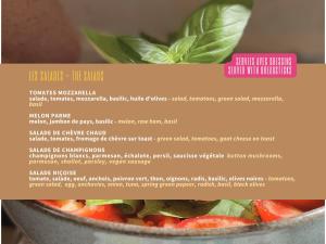 a flyer for a herb garden with a bowl of vegetables at La Jabotte in Antibes