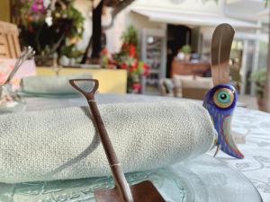 a pair of tongs sitting on top of a table at La Jabotte in Antibes