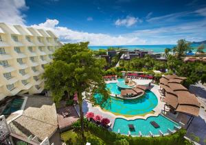 an overhead view of a pool at a resort at Andaman Embrace Patong, Phuket in Patong Beach