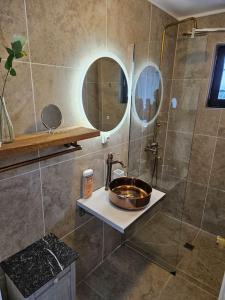 Kylpyhuone majoituspaikassa O' Coin du Beaufol