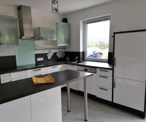 Kuchyň nebo kuchyňský kout v ubytování Ferienhaus Oberhof