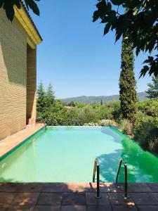 einen Pool mit klarem blauen Wasser in der Unterkunft Architect Villa with Infinity Pool near Beach&Golf in Santa Cristina d'Aro