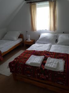 Postel nebo postele na pokoji v ubytování Joóbarát Vendégház