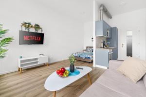 TV a/nebo společenská místnost v ubytování Útulný apartmán v centru Anton