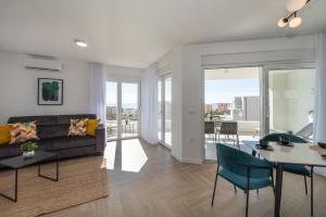 Posezení v ubytování Pool apartments Lux