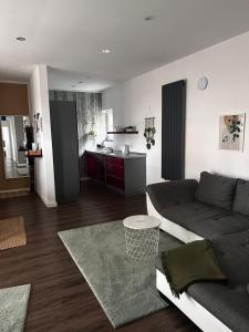 sala de estar con sofá y cocina en Casalino en Wachtendonk