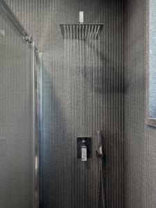 uma cabina de duche na casa de banho com um chuveiro em Bem Viver Country House em Favões