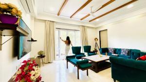 O zonă de relaxare la Olive Service Apartments - Medanta Medicity