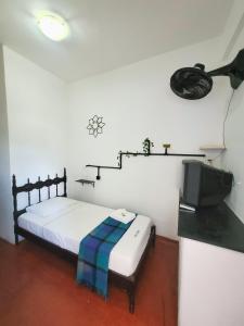 una camera con letto e TV di Dom Pedro Hotel a Petrópolis