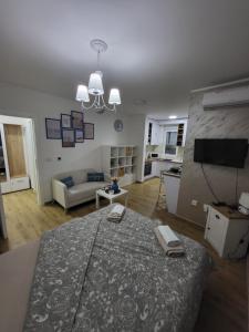 A television and/or entertainment centre at Apartman LALA