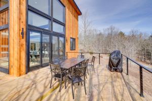 A balcony or terrace at Custom Windham Mtn Villa with Pool, Theater and Views!