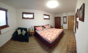 Útulný Domček Privat Bedrich客房内的一张或多张床位