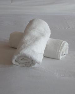 rolka papieru toaletowego na łóżku w obiekcie Hotel Ery Noa w mieście San Salvador de Jujuy