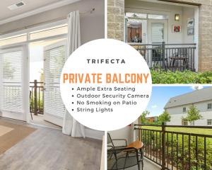 an image of a private balcony with a patio door at City Living in Downtown Raleigh Luxury Apt 2 in Raleigh