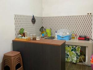 Dapur atau dapur kecil di Villa Murah Malang