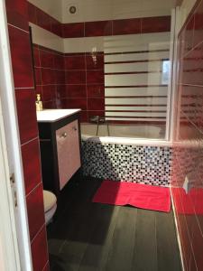Koupelna v ubytování Appartement climatisé 1 à 4 personnes avec belle terrasse