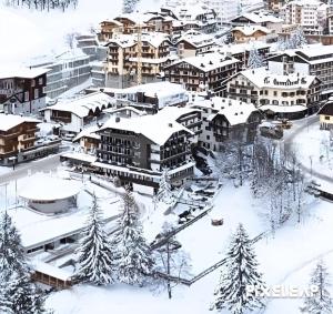 Hotel Garni St. Hubertus v zimě