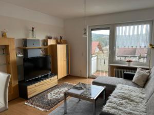 Posezení v ubytování Wunderschöne Ferienwohnung in Nagel am See