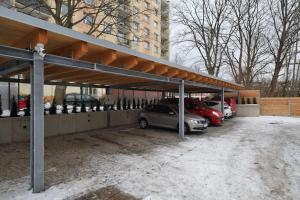Budova, kde se aparthotel nachází