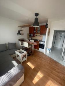 Una cocina o zona de cocina en Park View City Center Location Apartment with Balcony