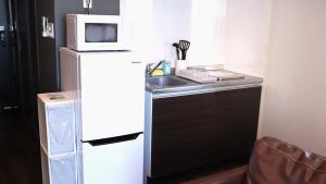 Kuchyň nebo kuchyňský kout v ubytování Apartment Hotel Ecott