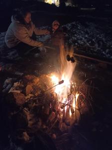 Hostia v ubytovaní Domki i apartamenty nad jeziorem solińskim z basenem I widokiem na góry